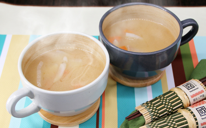 【波佐見焼】スープマグカップ まろやかシリーズ 白・黒 セット【國右エ門窯】 [VB14]