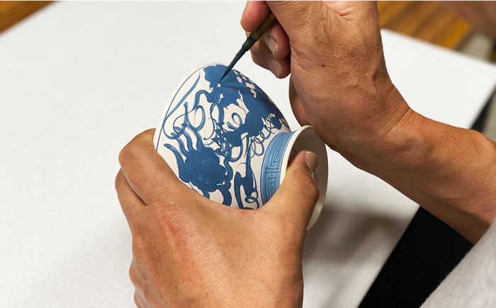 【波佐見焼】龍絵 LL 茶碗  1点【台丹窯】 [VC08]