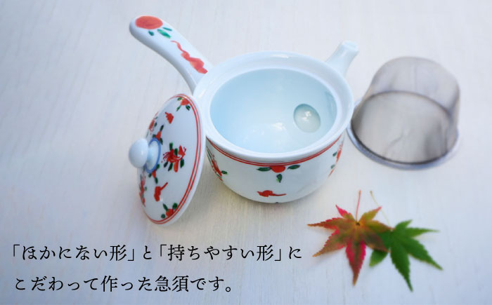 【波佐見焼】赤絵小花急須 食器【台丹窯】 [VC13]