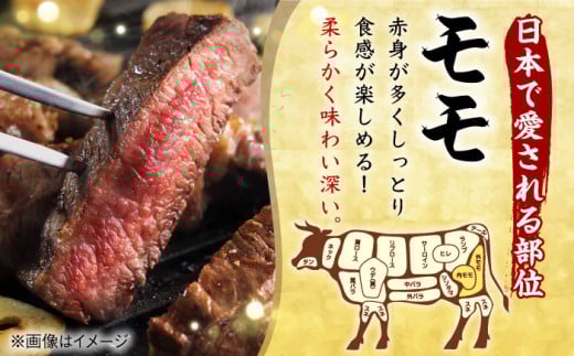 【全12回定期便】モモ ステーキとランプ ステーキ 総計600g （150g×4枚） 【野中精肉店】 [VF71] 肉 牛肉 赤身 焼肉 定期便