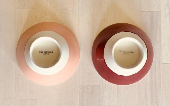 【波佐見焼】グロス 茶碗 2色セット（サンゴピンク×マロン） 食器 【和山】 [WB109]