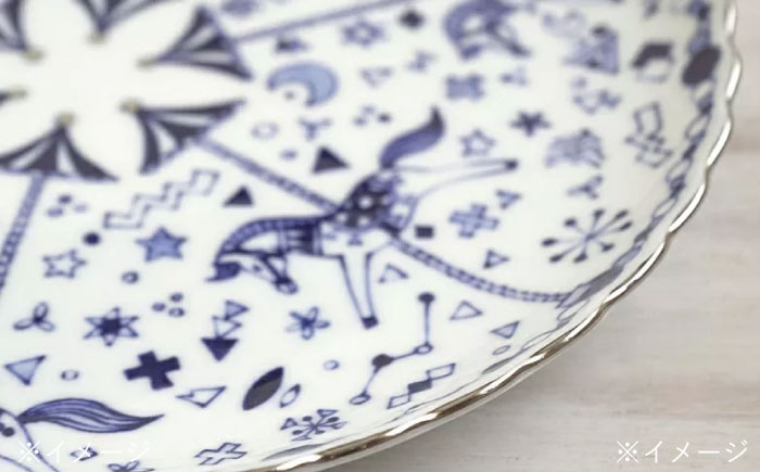 【波佐見焼】メリーゴーランドS プレート大 2枚セット【和山】 [WB149]
