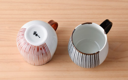 【波佐見焼】ハ－フラインシリ－ズ マグカップ ペア－ スープマグ スープカップ  食器 皿 【まるしん】 [WD01]