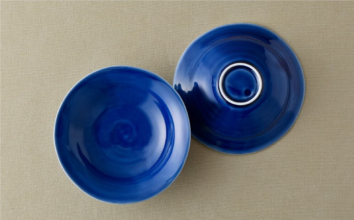 【波佐見焼】多用鉢 2枚セット （ブルー）カレー皿 パスタ皿 食器【光春窯】 [XD16]