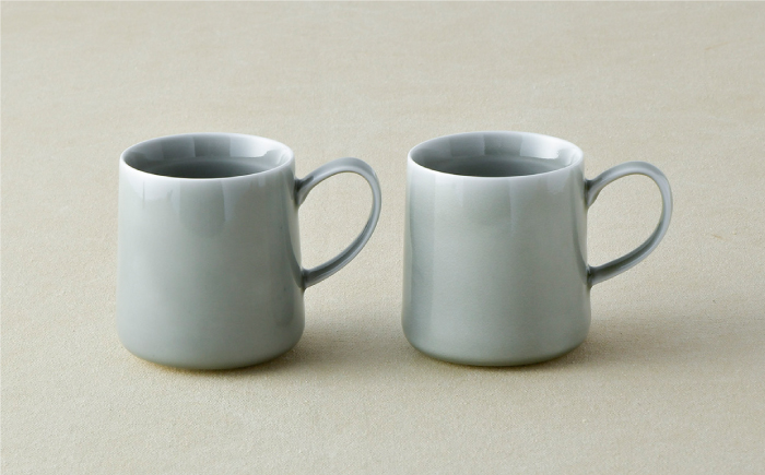 【波佐見焼】マグカップ 2個セット （グレー）コーヒーカップ スープカップ スープマグ【光春窯】 [XD18]