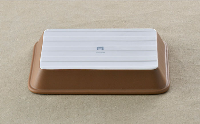 【波佐見焼】オーブンウェア 長角トレー 角皿 プレート ブラウン【光春窯】 [XD62]