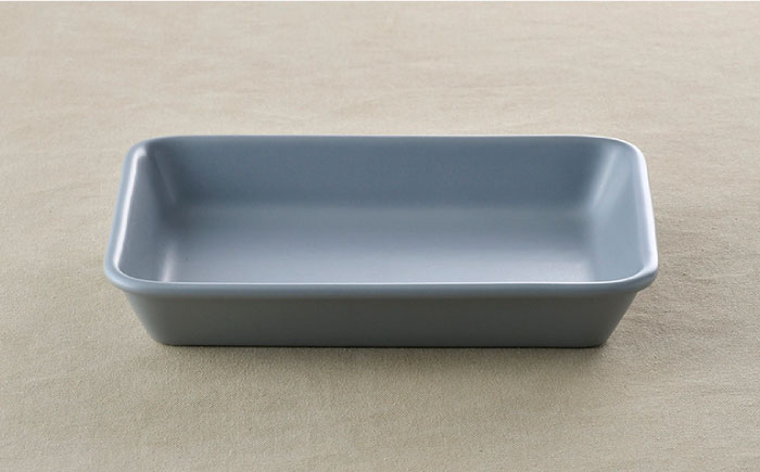 【波佐見焼】オーブンウェア 長角トレー 角皿 プレート グレー【光春窯】 [XD63]