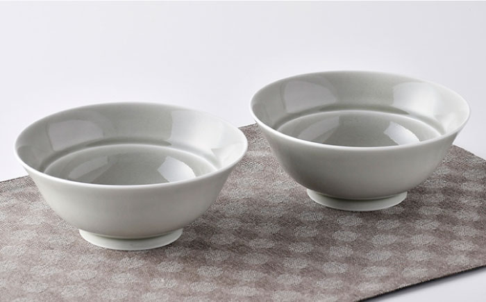 【波佐見焼】粋碗 どんぶり 茶碗 グレー ペアセット【光春窯】 [XD66]