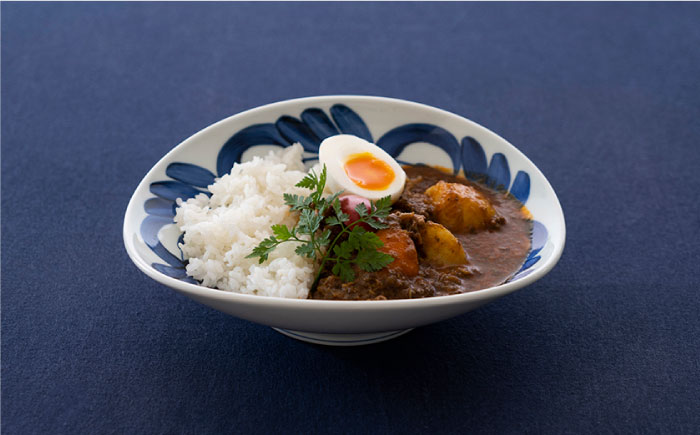 【波佐見焼】zen to 阿部 薫太郎 カレー皿「daily spice plate」ブルー・ブラウンセット 食器 パスタ皿 【中善】 [YE01]