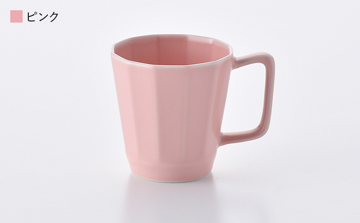 【波佐見焼】面取マグカップ ペア（ピンク・ミントブルー） スープカップ スープマグ 【重山陶器】 [ZB11]