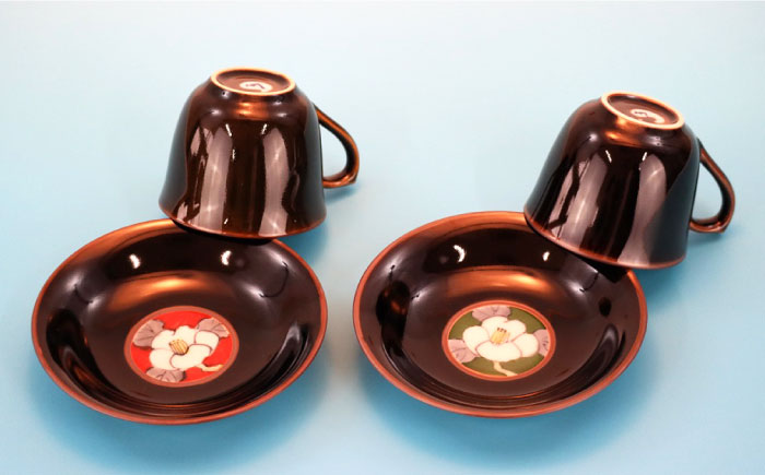 【波佐見焼】花絵蒔（はなえまき）ペア コーヒーカップ・ソーサー マグカップ 陶器【仙右エ門陶房】 [ZD15]