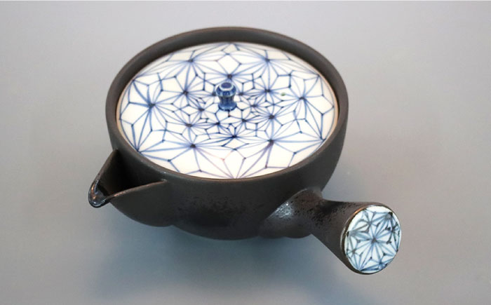 【波佐見焼】麻葉染付 茶器セット 湯飲み 急須 ティーポット 陶器【岩永製陶】 [ZD18]