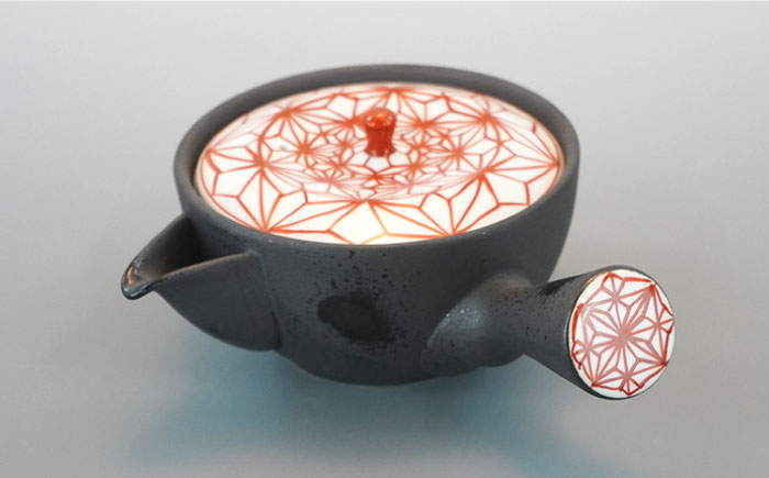 【波佐見焼】麻葉染錦 茶器セット 湯飲み 急須 ティーポット 陶器【岩永製陶】 [ZD19]