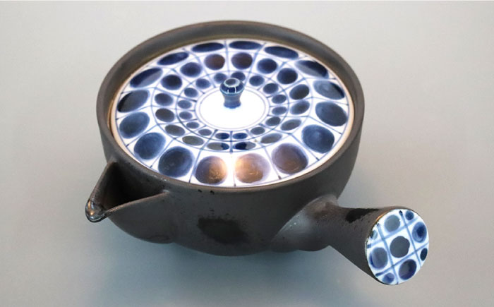 【波佐見焼】割水玉 茶器セット 湯飲み 急須 ティーポット 陶器【岩永製陶】 [ZD20]