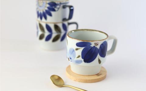 【波佐見焼】藍の器 スタッキング マグカップ 5柄セット【福田陶器店】 [PA38]