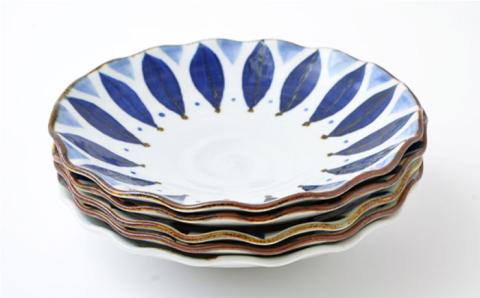 【波佐見焼】 藍の器シリーズ 銘々皿 小皿 5枚セット【福田陶器店】 [PA50]