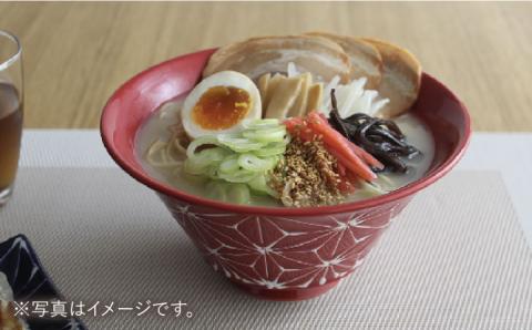 【波佐見焼】ホワイトライン麻 どんぶり マットブラック【翔芳窯】 [FE100]