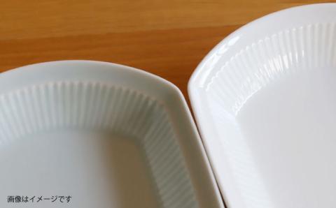 【白山陶器】【よしず彫】煮付鉢 白磁 2枚セット [TA143]