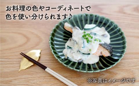 【波佐見焼】花しのぎ トリオ 和皿 プレート (白・織部・藍)【団陶器】 [PB14]