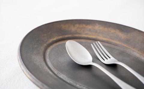 【波佐見焼】UTAGE オーバル プレート L ブラック 5点セット【藍染窯】 [JC32]