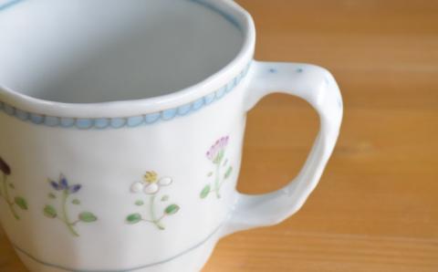 【波佐見焼】花暦 マグカップ ペアセット【藍水】 [GB43]