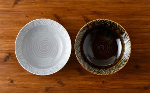 【波佐見焼】WAVE 盛鉢 2色セット【一真窯】 [BB54]
