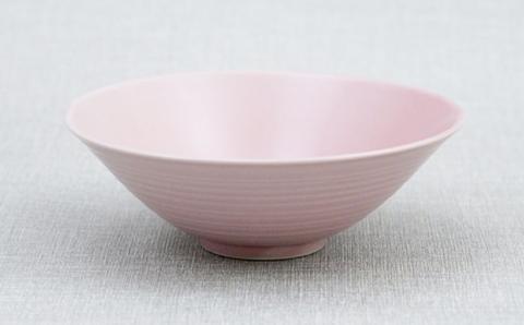 【波佐見焼】アイシー ボウル 大 （ホワイト・ピンク） ペアセット【団陶器】 [PB115]