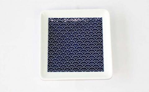 【波佐見焼】KUVIO ウェーブ・ドット 角皿 M 4点セット【石丸陶芸】 [LB65]