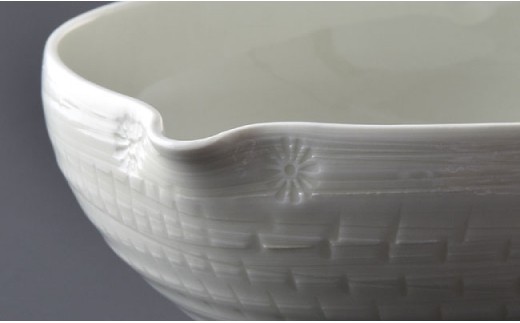 【波佐見焼】作：長山陽一 雨菊鉢(大) 菊鉢【くらわんか】 [AA34]