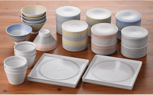 【波佐見焼】白磁手彫 マグカップ ボウル プレート そばちょこ 含む 豪華172点！ スペシャルセット【一真窯】 [BB14]