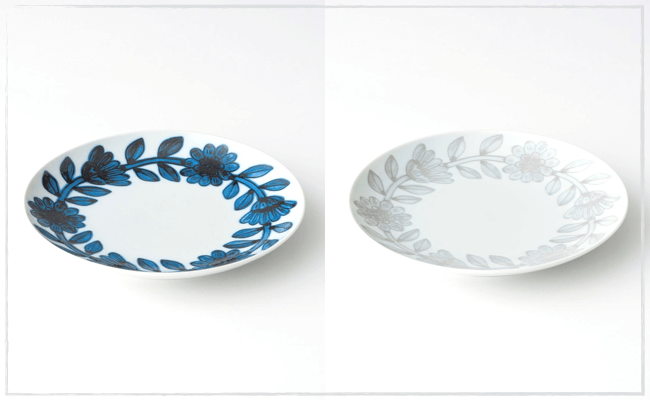 【波佐見焼】デイジー（青・グレー）マグカップ・ソーサー・プレート セット【西山】【NISHIYAMAJAPAN】 [CB04]