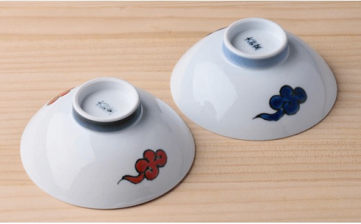 【波佐見焼】 富士山 茶碗 赤富士・青富士 セット【大新窯】 [DC07]