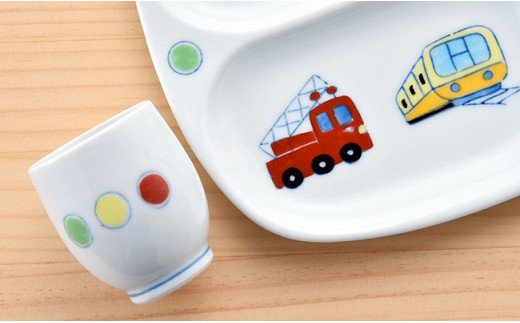 【波佐見焼】子ども 茶碗 セット「ぼくのうつわ」 プレート ・ミニ コップ・茶椀【大新窯】 [DC14]