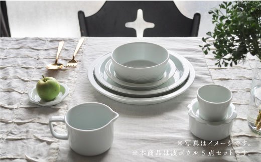 【波佐見焼】teteeat 波 ボウル セット【堀江陶器】 [JD01]