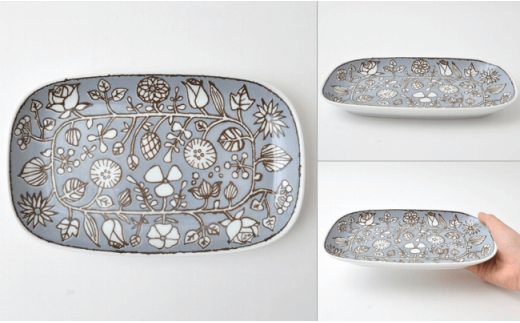 【波佐見焼】フラワーパレード 焼皿 プレート 3カラー 各2計6枚セット【福田陶器店】 [PA24]