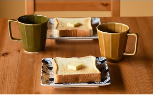 【波佐見焼】natural69 Janke 正角皿2枚セット 色バク／白バク [QA05]