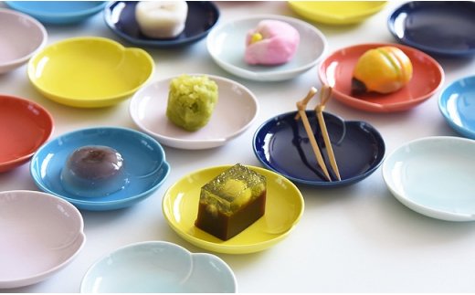 【波佐見焼】イロトリドリ桃皿6枚セット【natural69】 [QA66]