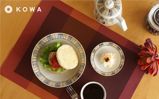 【波佐見焼】TILE ART -タイルアート- アフタヌーンティセット9点 ティーポット ・ マグカップ ・リム4寸皿・リム5寸皿・リム6寸皿 プレート 【光和陶器】 [SC07]