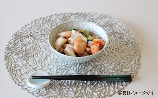 【波佐見焼】麻の葉シリーズ ボウル ホワイト M 5個セット【陶芸ゆたか】 [VA45]