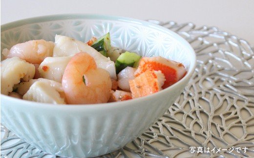 【波佐見焼】麻の葉シリーズ ボウル ブルー M 5個セット【陶芸ゆたか】 [VA46]