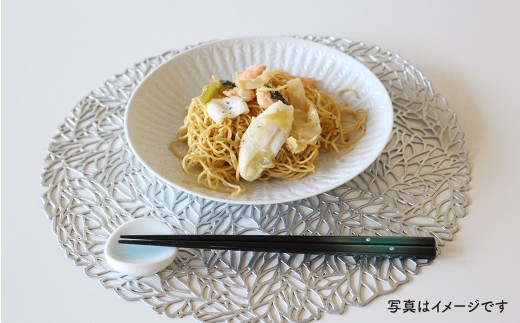 【波佐見焼】麻の葉シリーズ 21.5cm プレート L ホワイト 5枚セット 大皿 【陶芸ゆたか】 [VA50]