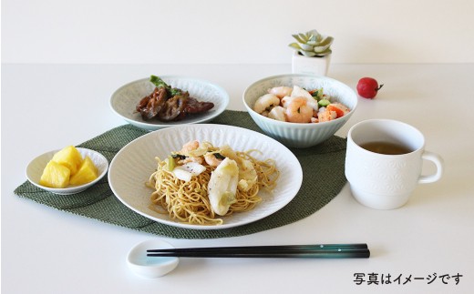 【波佐見焼】麻の葉シリーズ 21.5cm プレート L ブルー 5枚セット 大皿 【陶芸ゆたか】 [VA51]