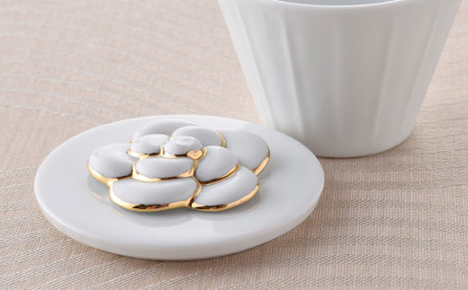 【波佐見焼】カメリア アミューズカップ（L）2個セット（ゴールド）【丹心窯】 [AB28]