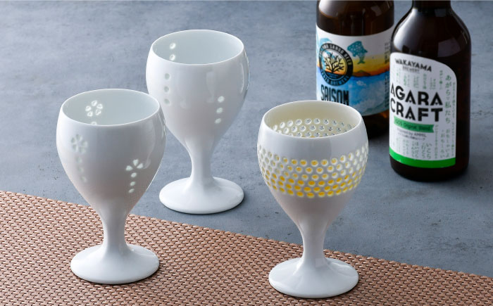 【波佐見焼】水晶彫ショートワイン 6ピースセット 食器【丹心窯】 [AB43]