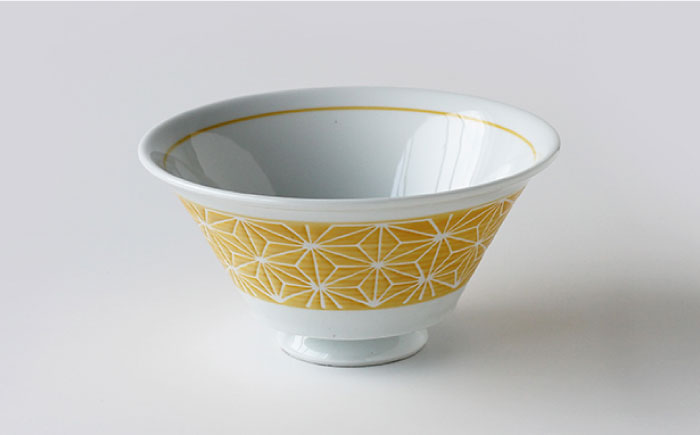 【波佐見焼】麻の葉 おしゃれDON どんぶり 3色セット【Cheer house】 [AC127]