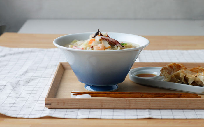 【波佐見焼】カラー吹き おしゃれDON どんぶり 3色セット【Cheer house】 [AC131]