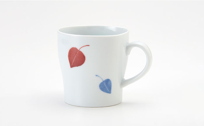 【波佐見焼】リーフ マグカップ ペア セット【Cheer house】 [AC142]