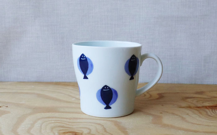 【波佐見焼】 丸紋菊・二色葉・フィッシュ マグカップ 3個セット 食器 【Cheer house】 [AC242]