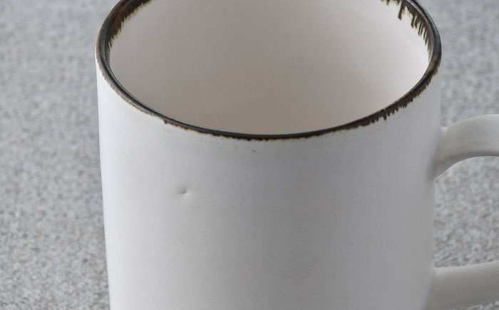 【波佐見焼】渕錆ホワイト ストレートマグカップ ペア 食器【長十郎窯】 [AE86]