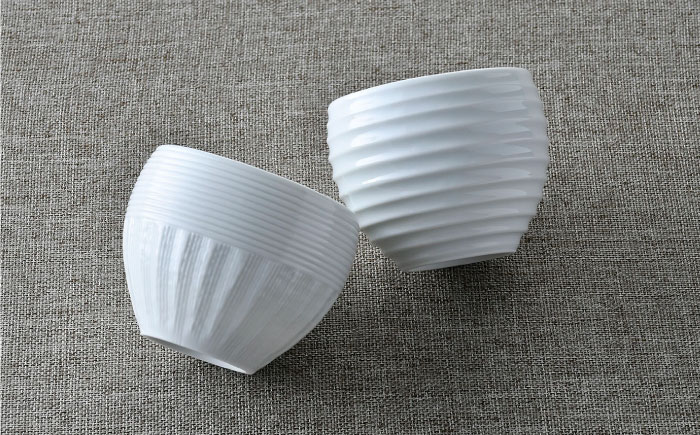 【波佐見焼】白磁手彫 オシャレなくつろぎ６点セット 食器 皿【一真窯】 [BB65]